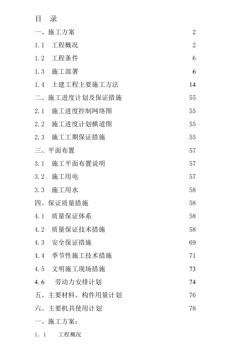 土木工程毕业施工组织设计精品教案