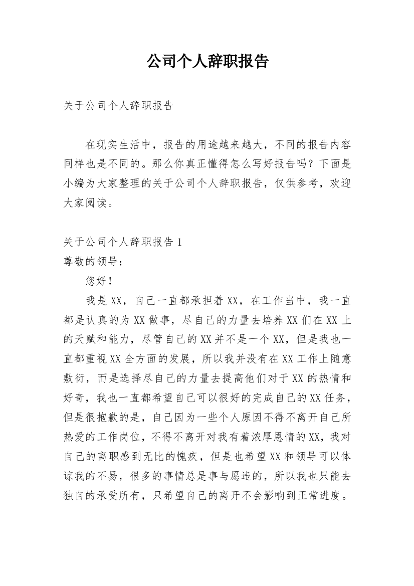 公司个人辞职报告_49