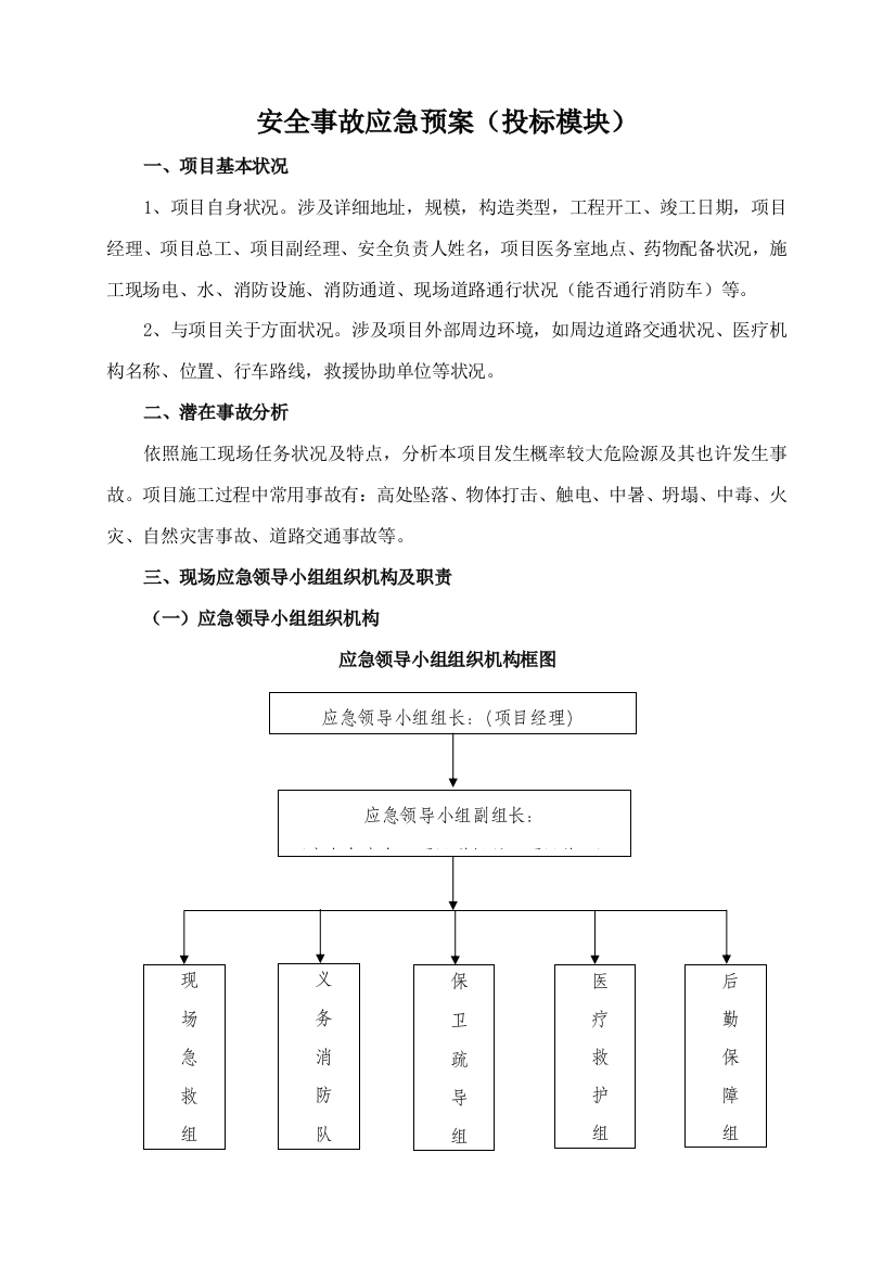 应急预案投标模块样本