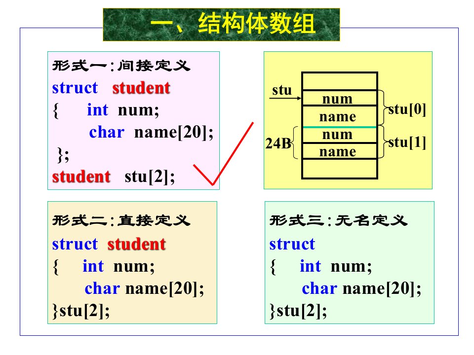 结构体数组学习