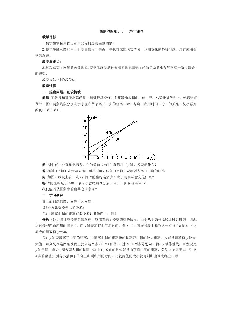 华师版八年级下册数学18.3函数的图像(第二课时)