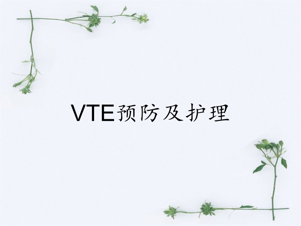 VTE预防及护理