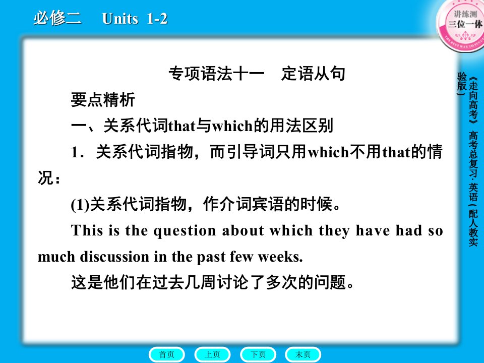 高三英语总复习课件：语法11定语从句