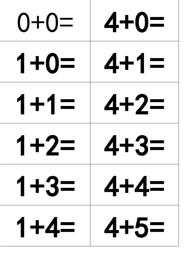 一年级10以内加减法口算题卡(可直接A4纸打印裁剪成卡片)