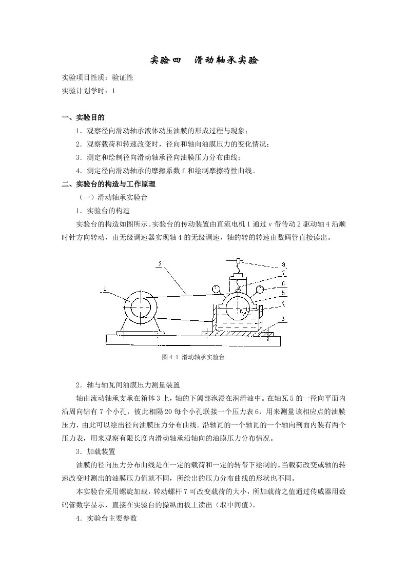 滑动轴承实验