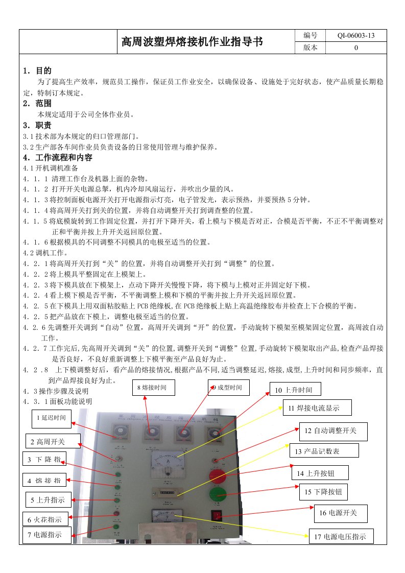 高周波塑焊熔接机作业指导书