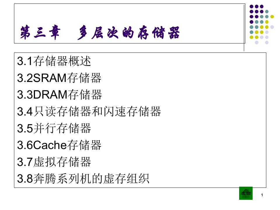 计算机组成原理第三章多层次存储器课件