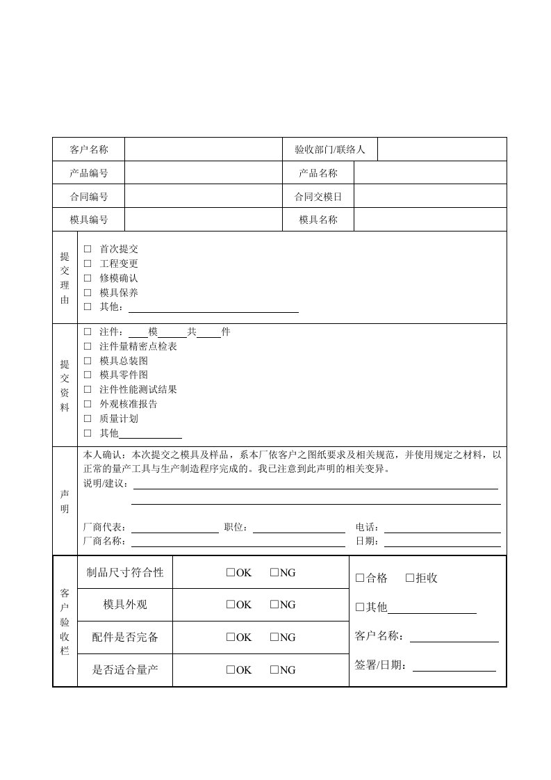 产品管理-FM750103产品交付报告书