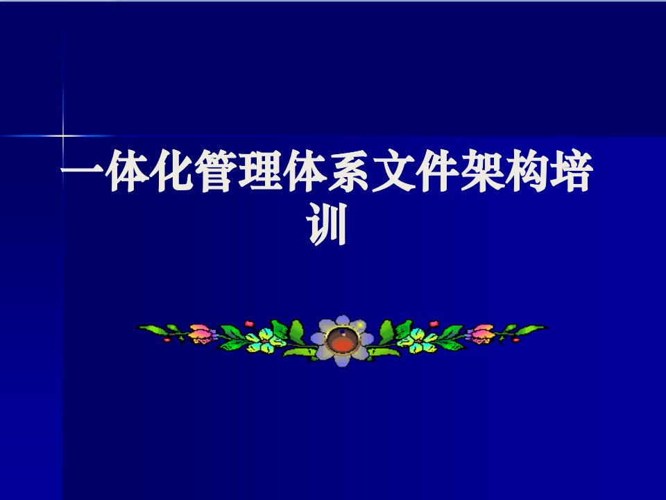 三标体化管理体系架构培训材料