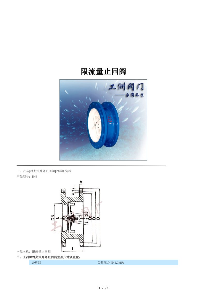 限流量止回阀分析