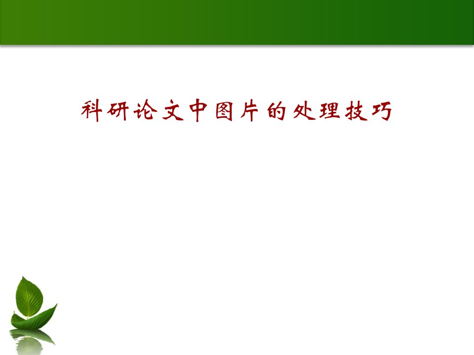 科研论文中图片的处理技巧