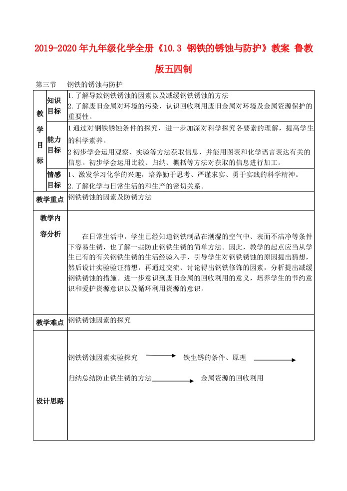 2019-2020年九年级化学全册《10.3