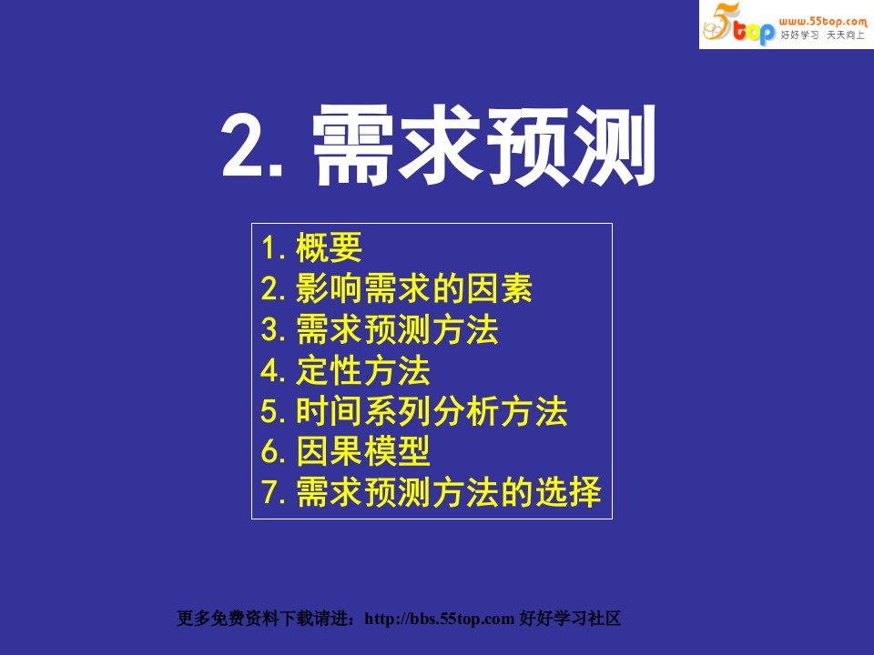 生产专家讲生产管理课程2（ppt）--需求预测