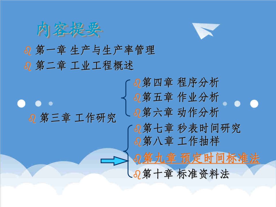 时间管理-9第九章预定动作时间标准法