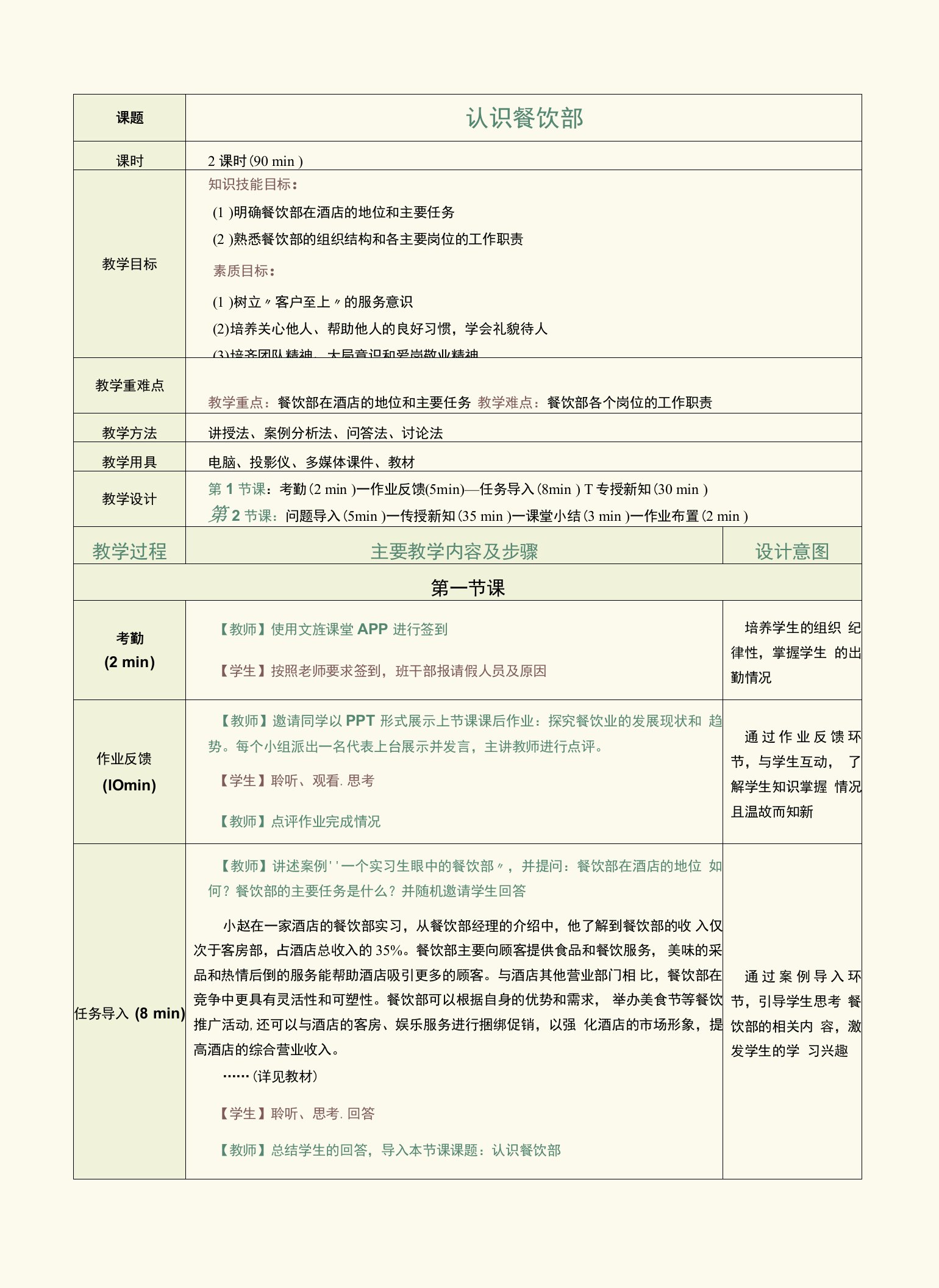 《餐饮服务与管理实务》（李艳）571-2教案