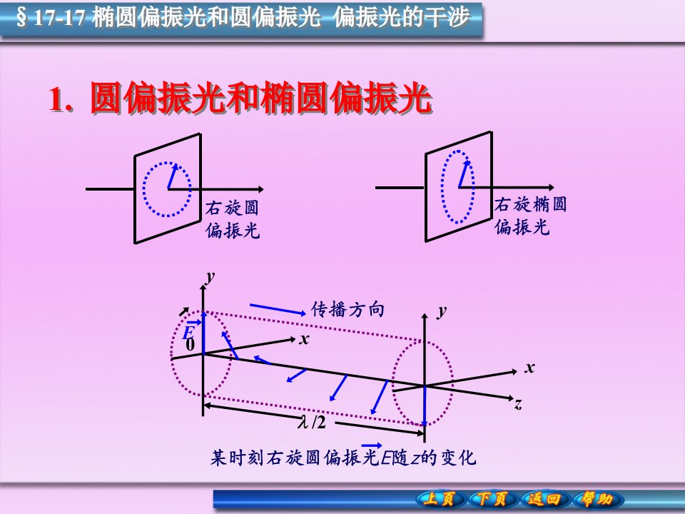 椭圆偏振光和圆偏振光