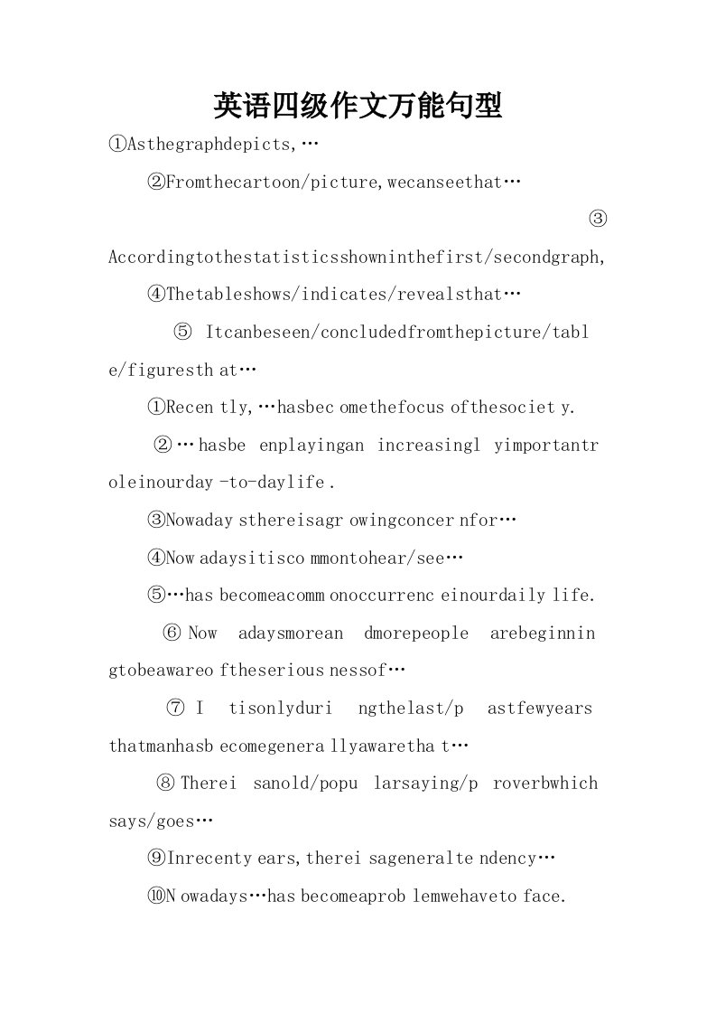 英语四级作文万能句型.doc