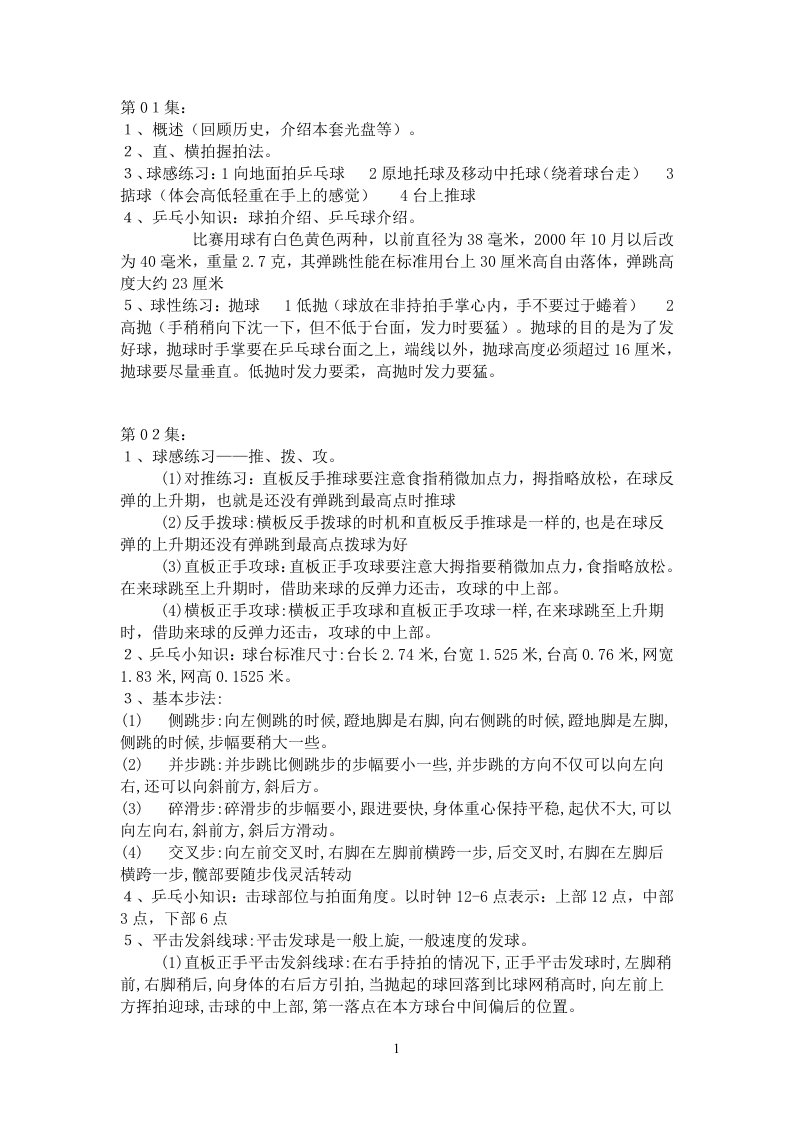 《打好乒乓球》文字