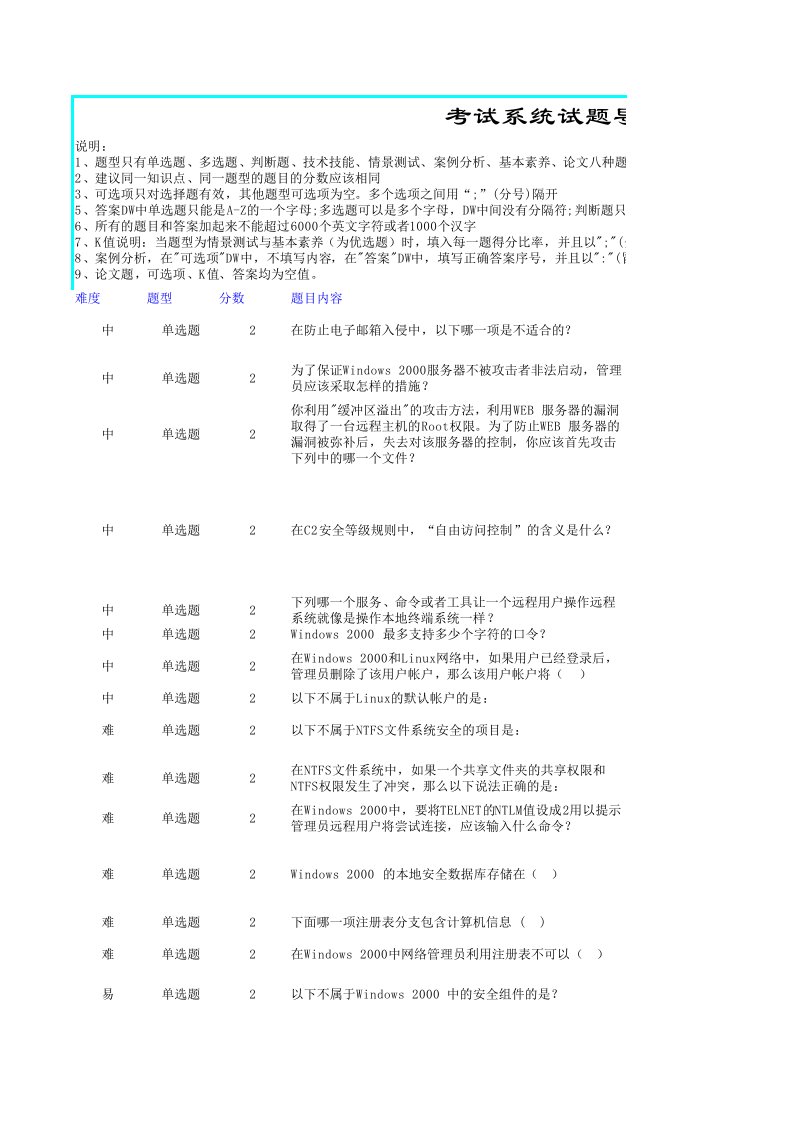 推荐-操作系统安全试题第02套