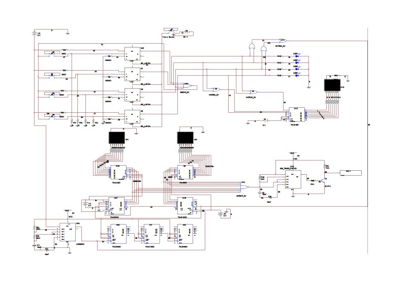 四路智力竞赛抢答器multisim仿真总电路图