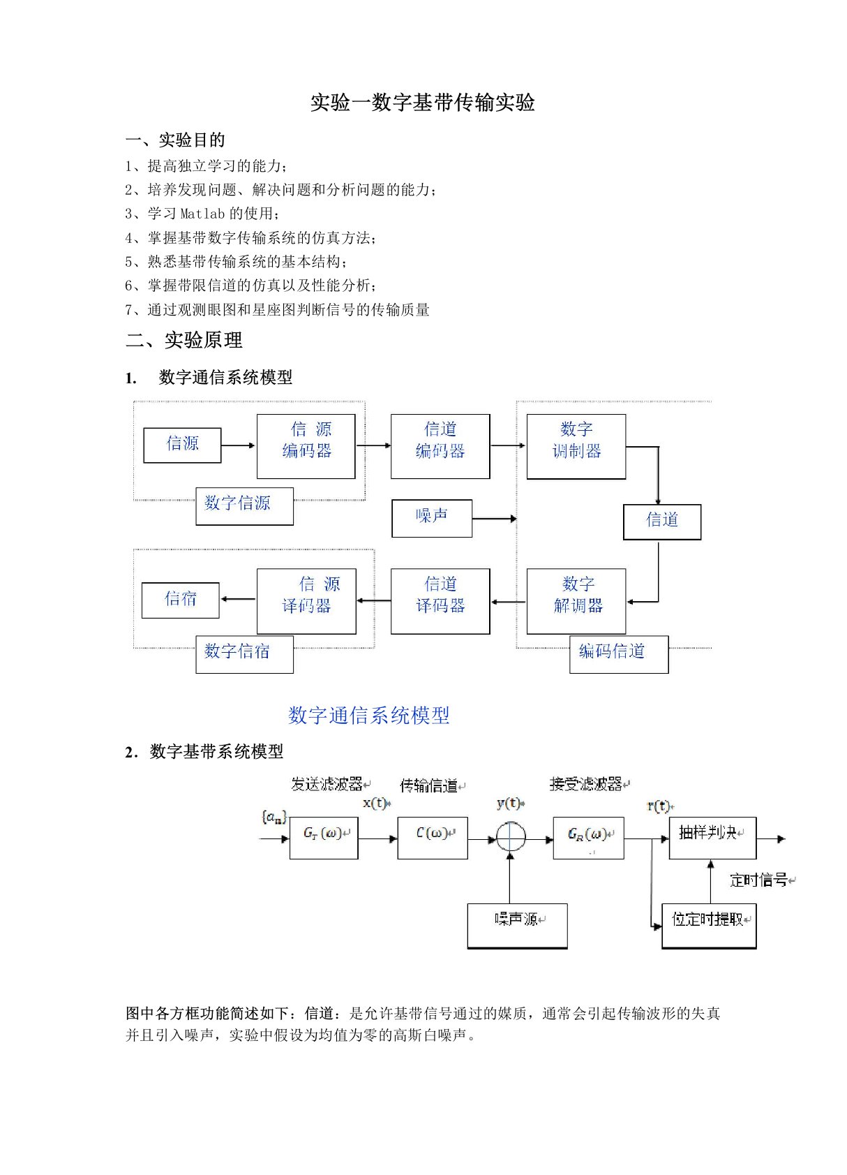 (完整word版)数字基带传输实验实验报告