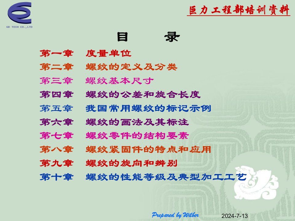 常用螺纹基础知识全面螺纹讲解说明教学提纲