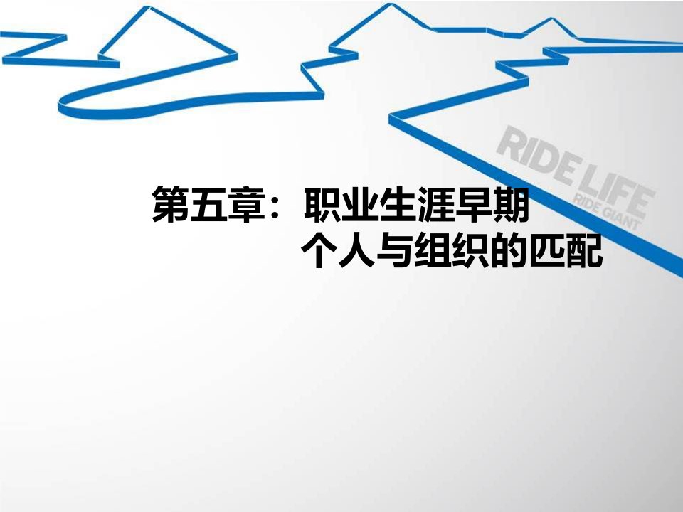 职业规划-职业生涯管理第五章新