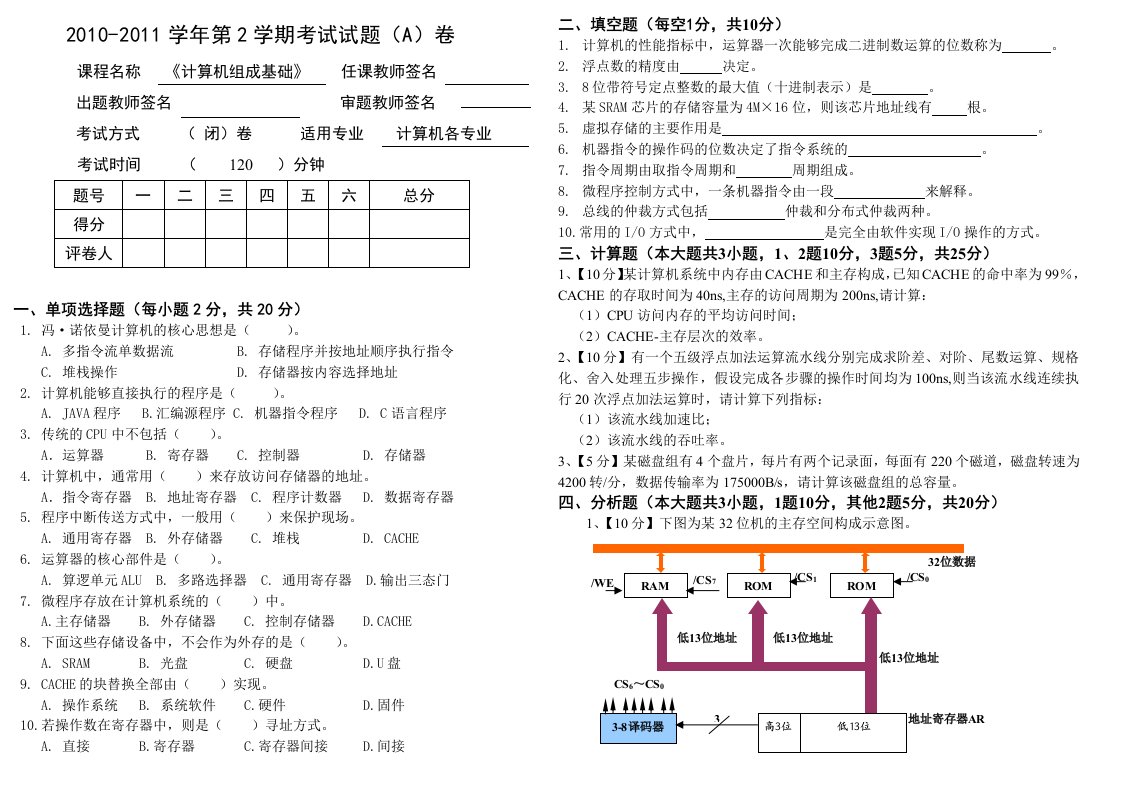 考研试卷