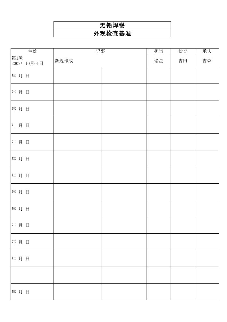 无铅焊锡外观检查标准（精选）