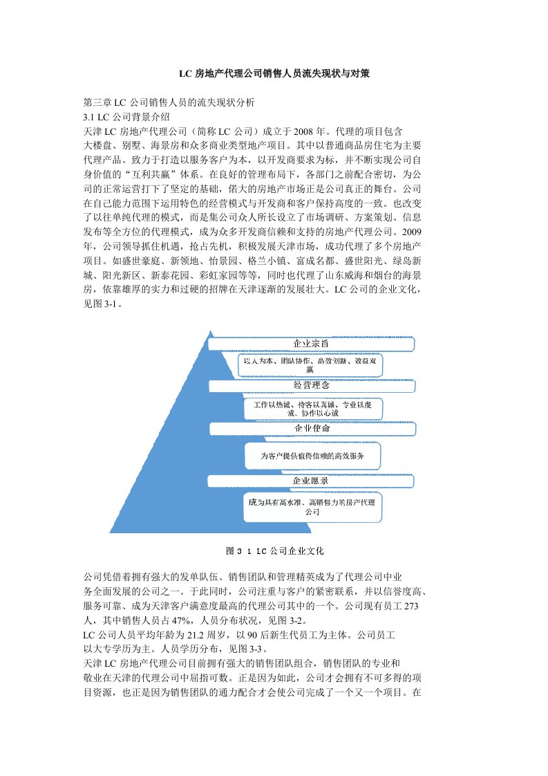 LC房地产代理公司销售人员流失现状与对策