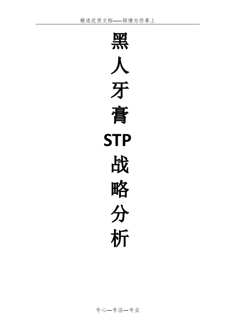 黑人牙膏stp分析(共18页)