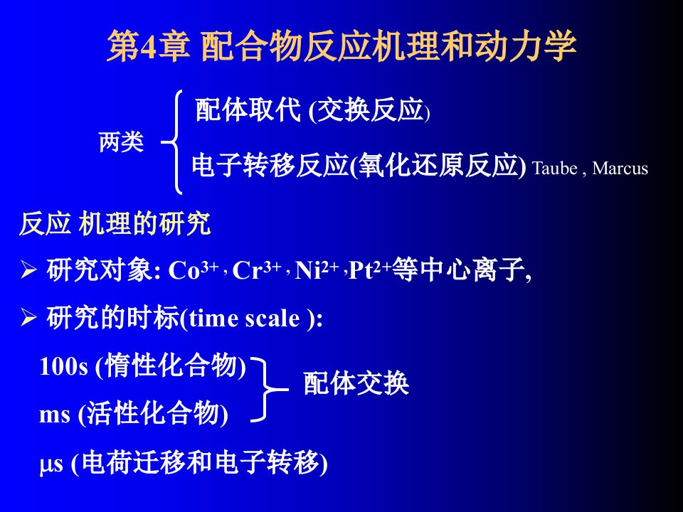 配合物反应机理和动力学课件