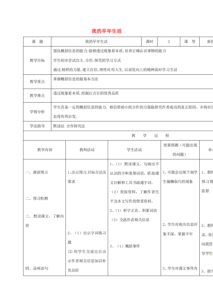 小学七年级语文上册