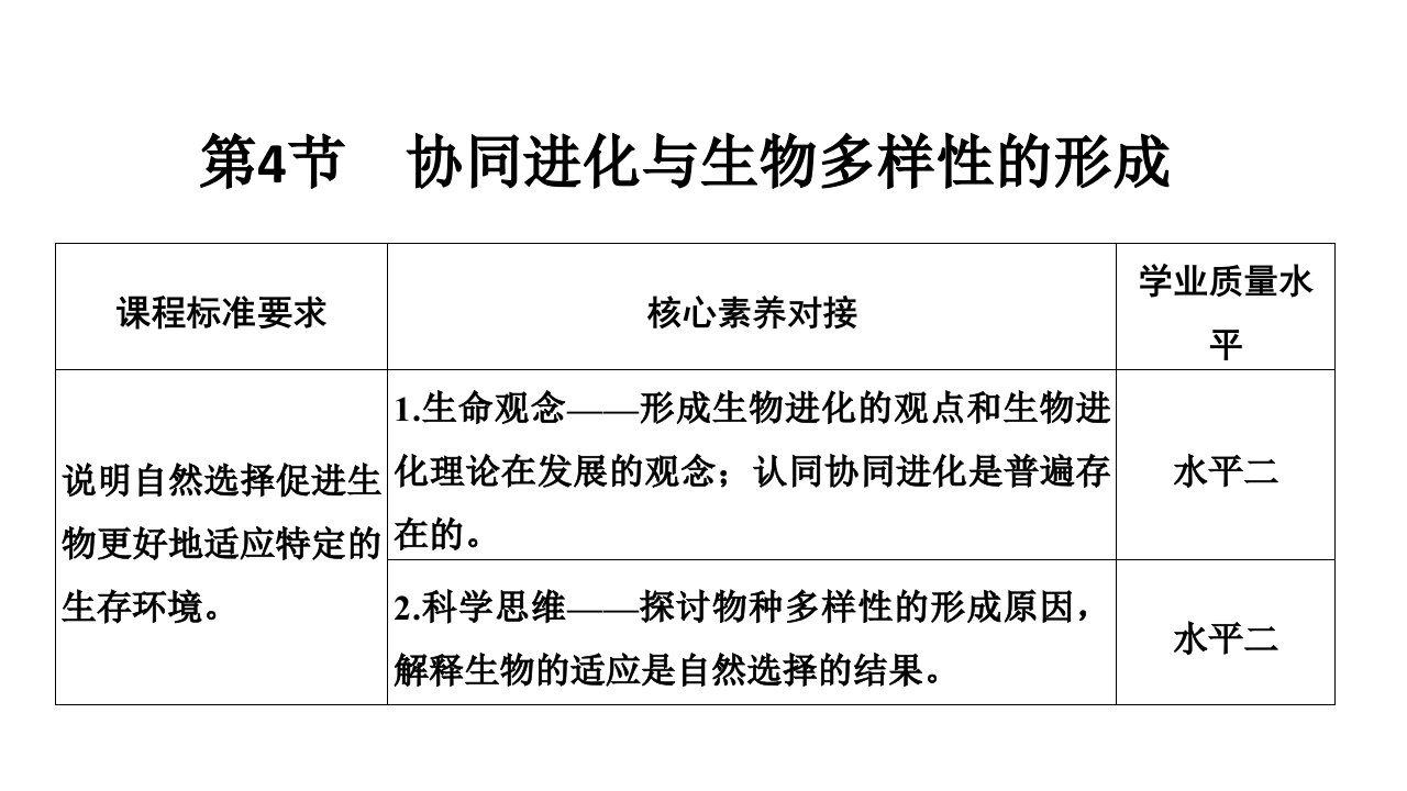 第4节-协同进化与生物多样性的形成课件