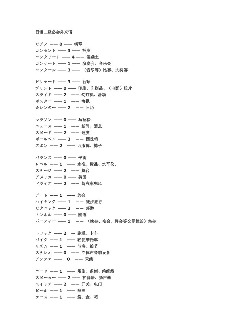 日语二级必会词汇(3)