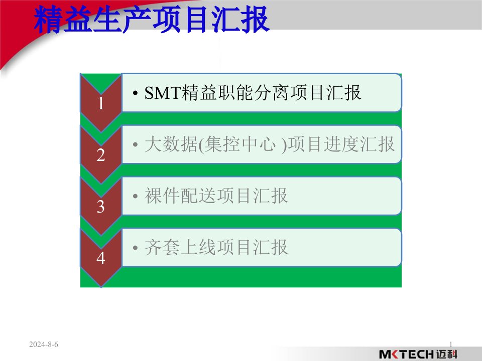 精益生产项目实施报告PPT幻灯片课件