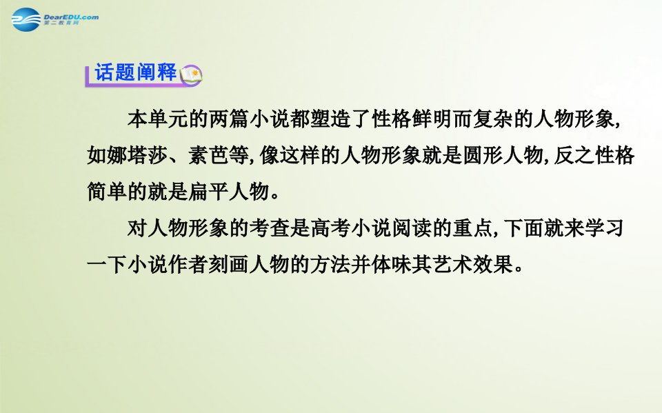 世纪金榜最新版高中语文外国小说话题突破系列四课件新人教版选修外国小说欣赏