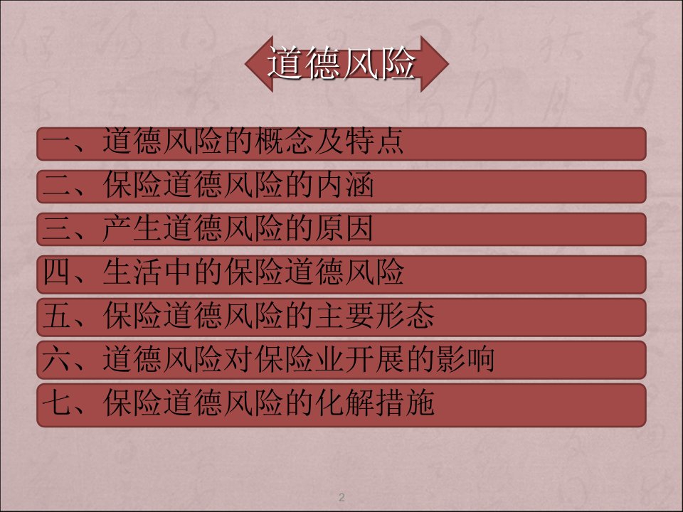 保险公司新人培训课程保险法之保险道德风险模板课件演示文档资料