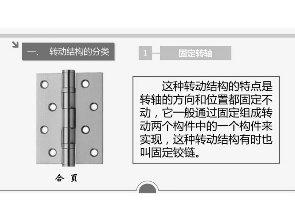 通用技术设计题连接件：转动结构