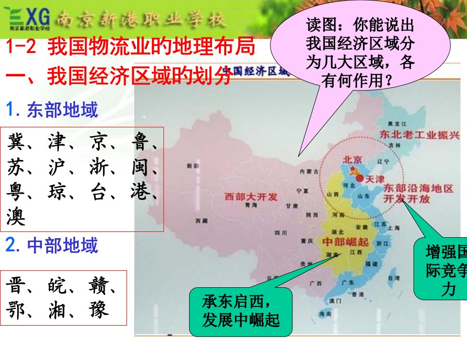 我国物流业的地理布局省名师优质课赛课获奖课件市赛课一等奖课件