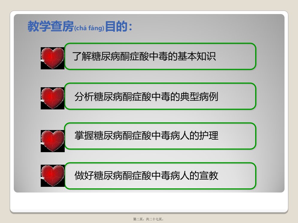 医学专题糖尿病酮症酸中毒病人教学查房