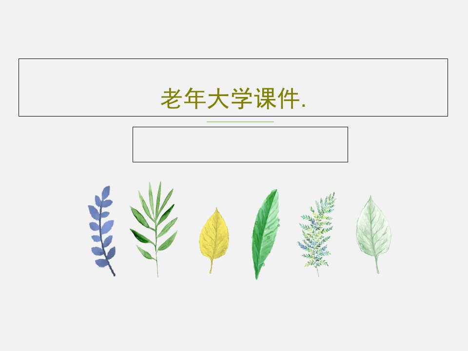 老年大学课件.PPT28页