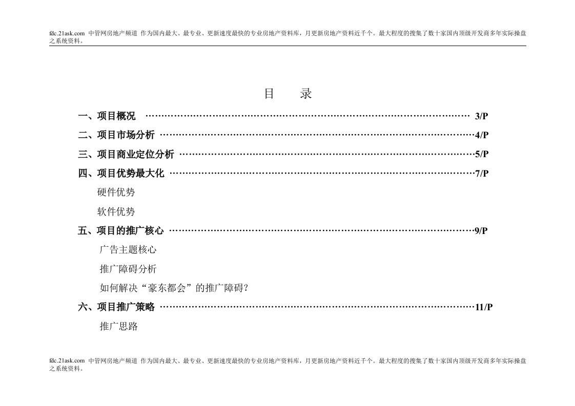 南宁市豪东都会商业广场项目推广策划