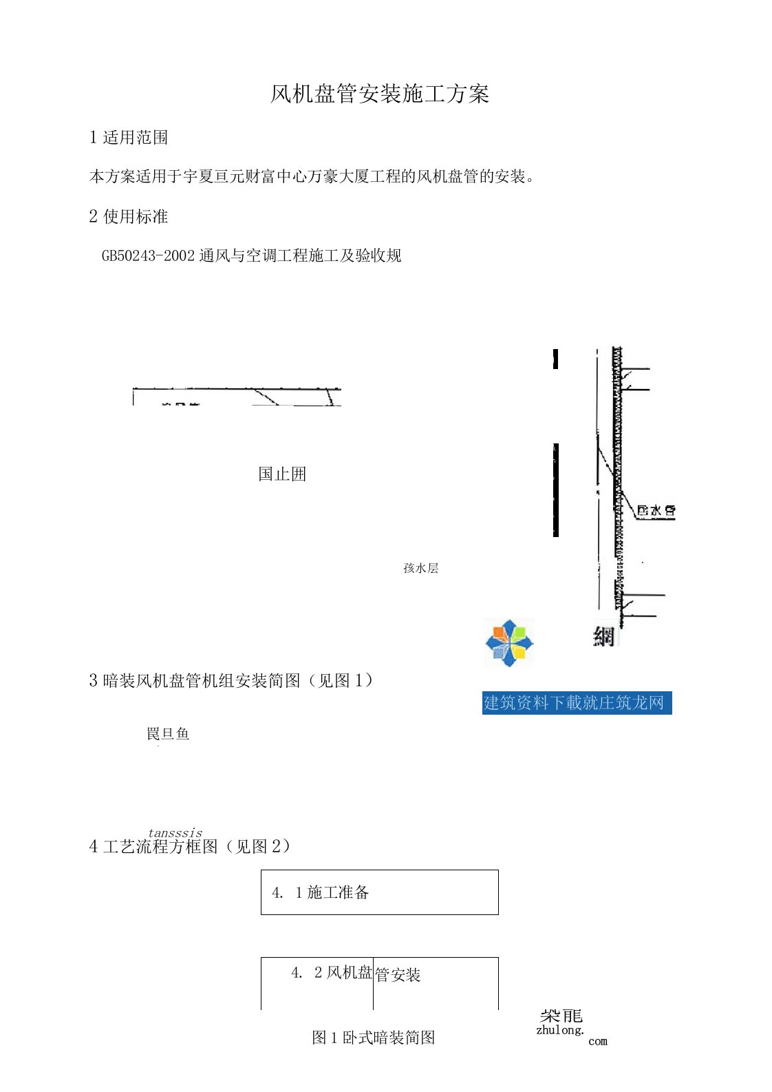 风机盘管机组安装施工专业技术方案