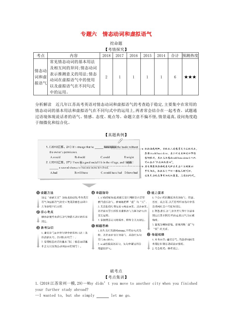 江苏省2020年高考英语总复习