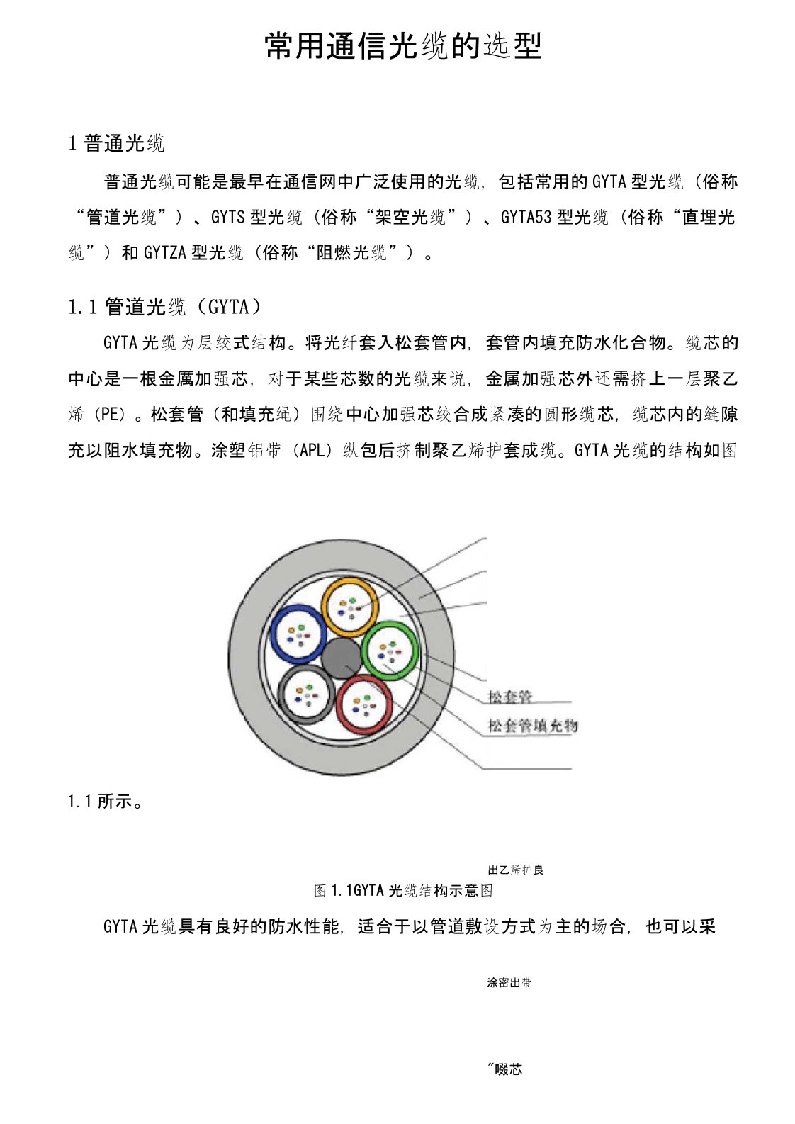 常用通信光缆的选型