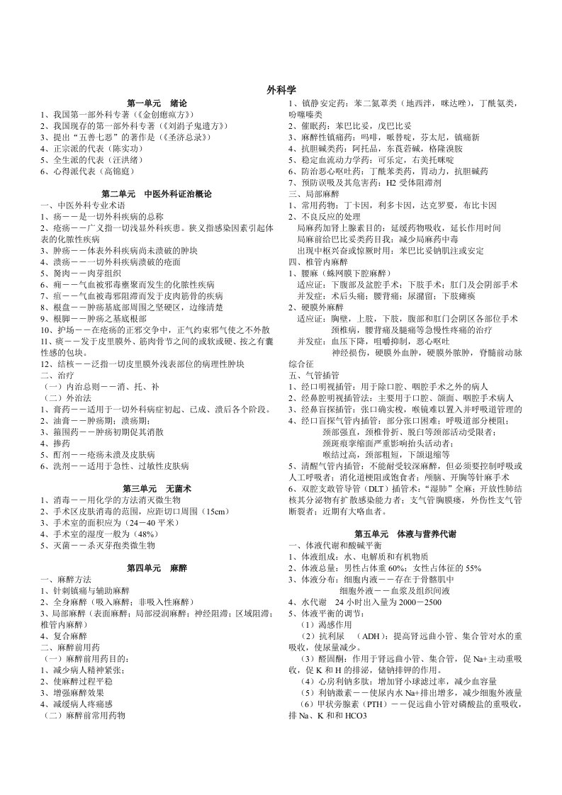 精选外科学的工作总结