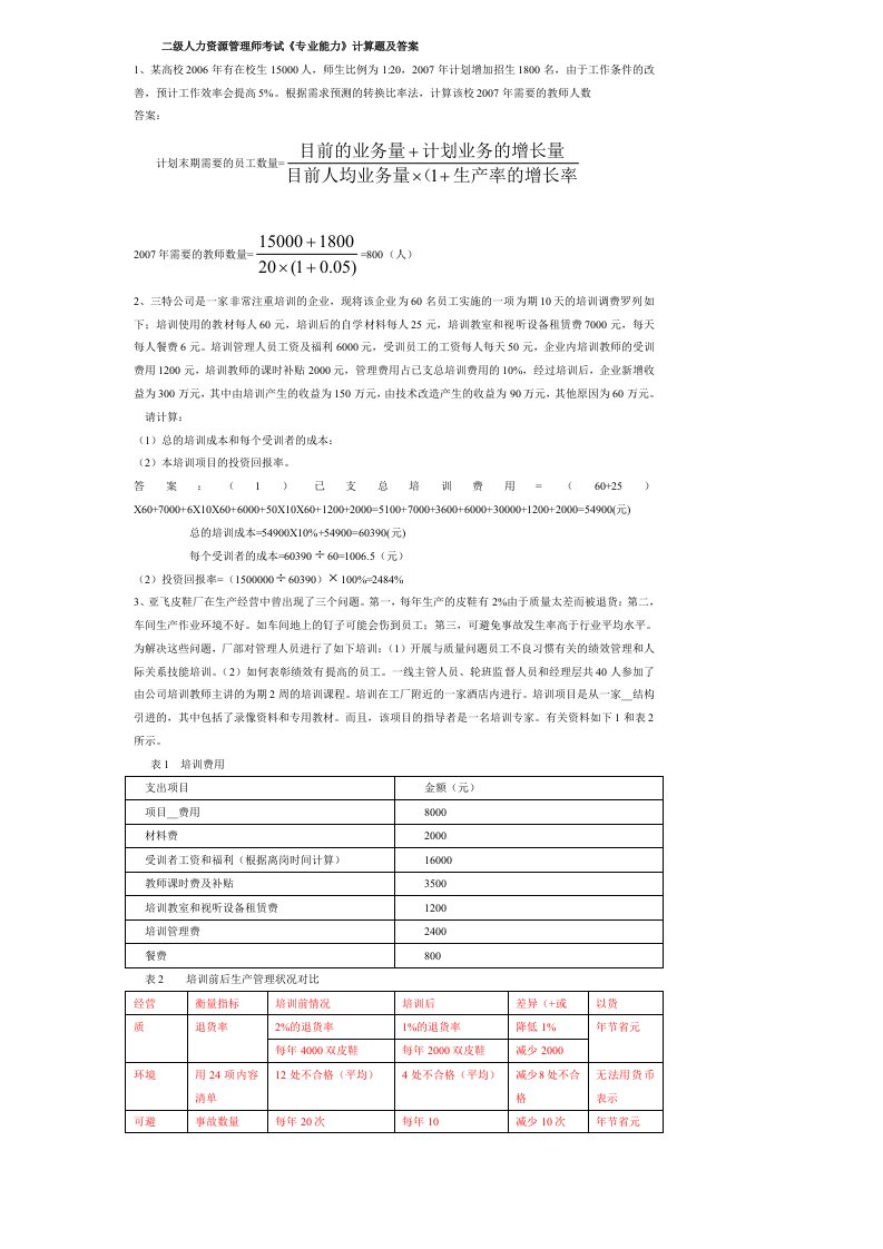 人力资源管理师考试