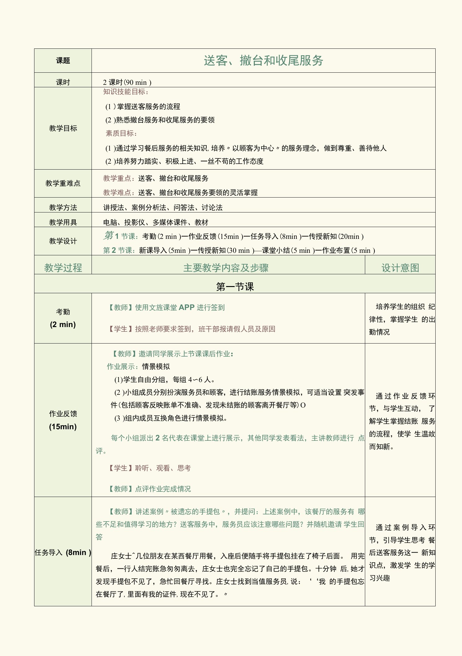 《餐饮服务与管理实务》（李艳）571-2教案