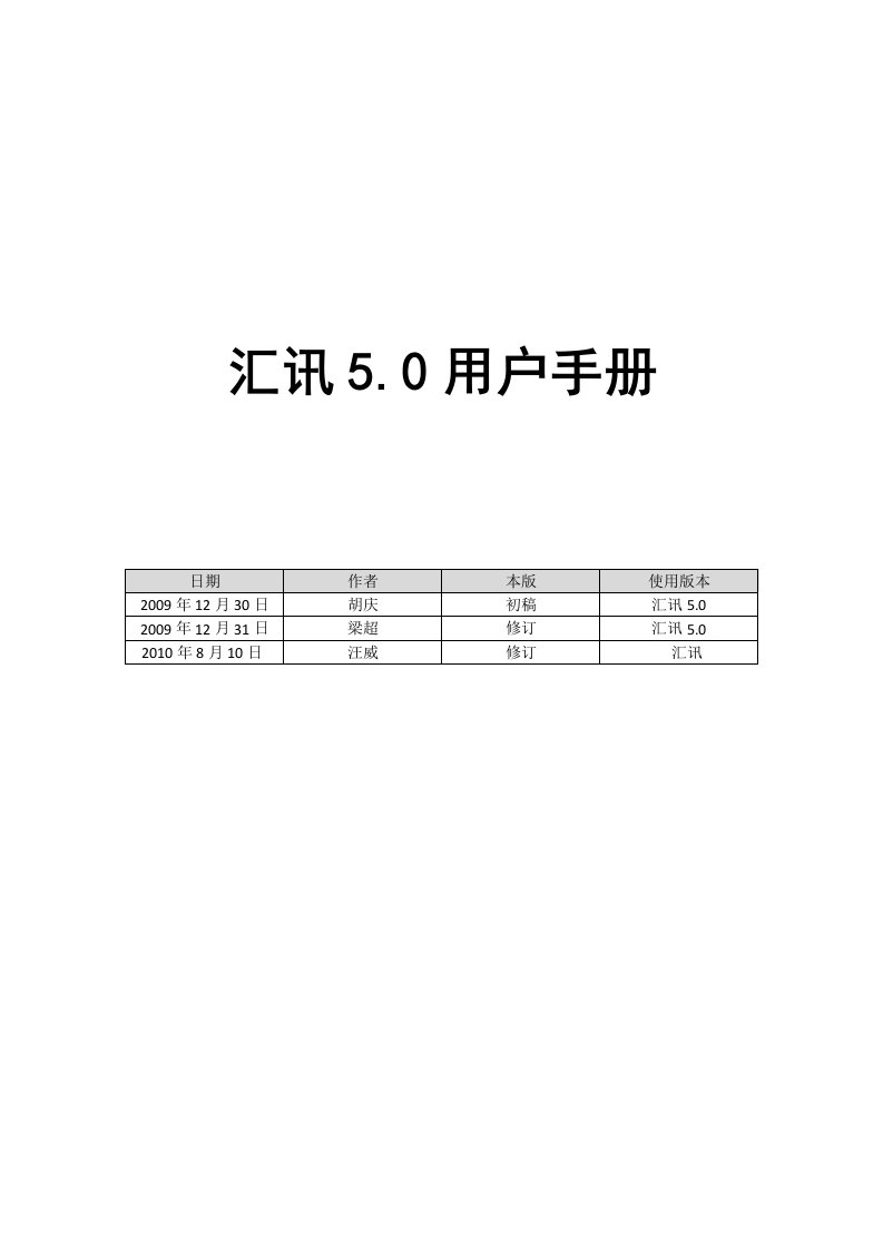 汇讯50用户手册